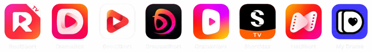 ReelShort, DramaBox, GoodShort, DreameShort, DramaWave, ShortMax, NetShort e My Drama